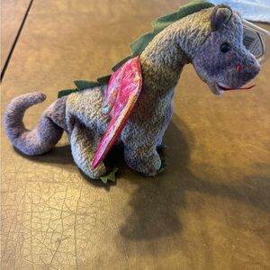 NWT Ty Plush Dragon “Scorch” Beanie Baby